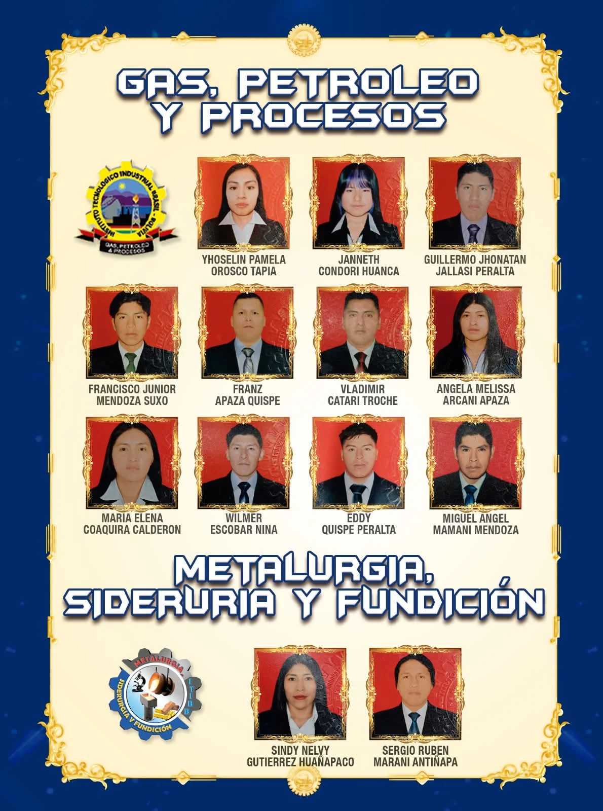 Sexta página de la lista de graduados II-2025